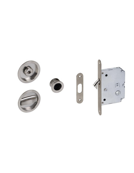 KIT PUERTA CORREDERA NIQUEL SATINADO REDNODO