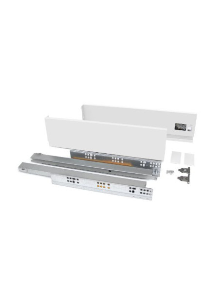 Cajón exterior Vertex 40 kg de altura 93 mm, Profundidad:500, Pintado blanco, Acero, 1 ud
