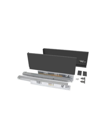 Cajón exterior Vertex 40 kg de altura 131 mm, Profunidad:450, Gris antracita, Acero, 1 ud