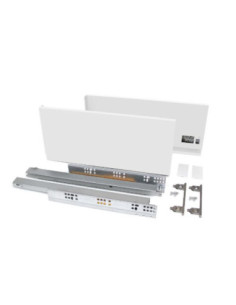 Cajón exterior Vertex 40 kg de altura 178 mm, Profundidad:500, Pintado blanco, Acero, 1 ud