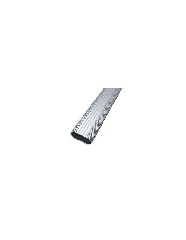 TUBO OVAL.ALUM 28X15X400 PLATA