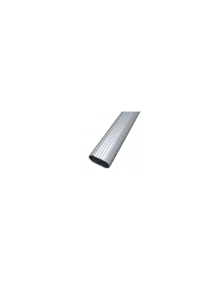 TUBO OVAL.ALUM 28X15X400 PLATA