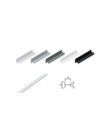 PERFIL H  PRH16-12  BLACK MOKKA LACADO NEGRO MATE