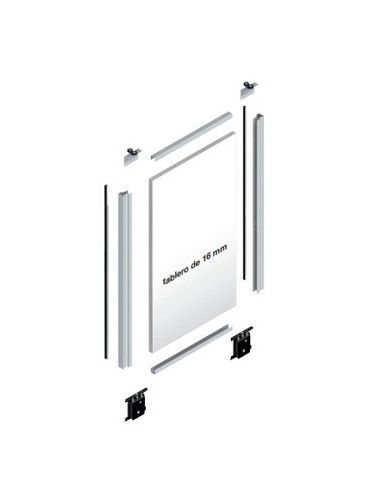 Kit para puerta corredera tablero 16 Blanco Lacado (TR16-min)