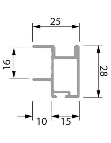 Kit para puerta corredera tablero 16 Blanco Lacado (TR16-min)