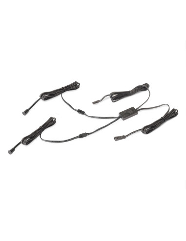Sensor LED Smart touch/dimmer DOBLE (táctil) (12V DC) (24V DC), Plástico, Negro