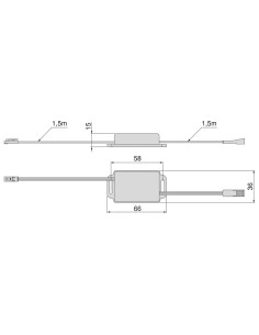 Sensor oculto LED Smart touch/dimmer (táctil) (12V DC) (24V DC), Plástico, Negro 2