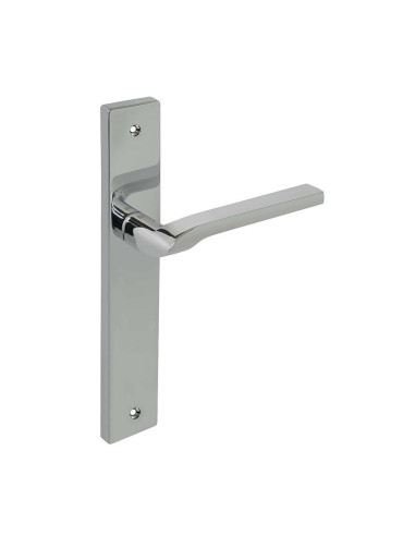 Manivela con placa Minerva 761 cromo brillo